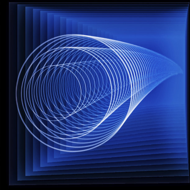 同心圆的进程——光绘画图片下载