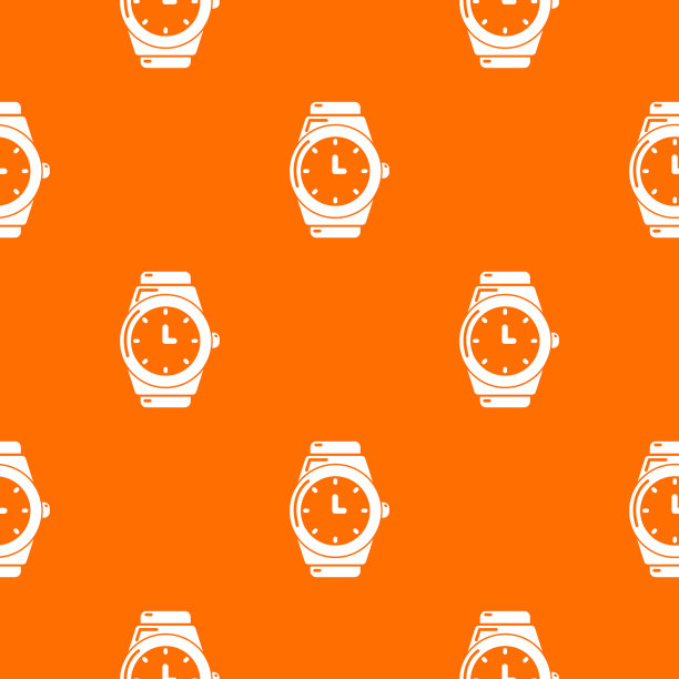 手表模式橙色图片下载