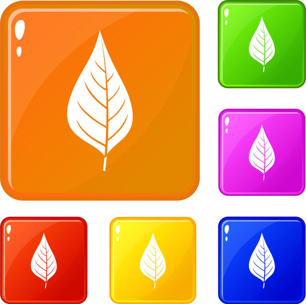 苹果树树叶图标设置颜色图片下载