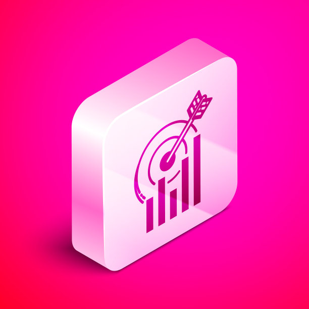 等距目标与图表图标孤立上图片下载