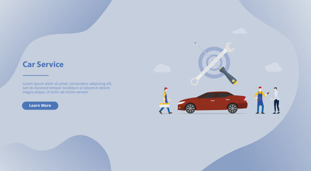 车队的汽车服务与机械师和图片下载