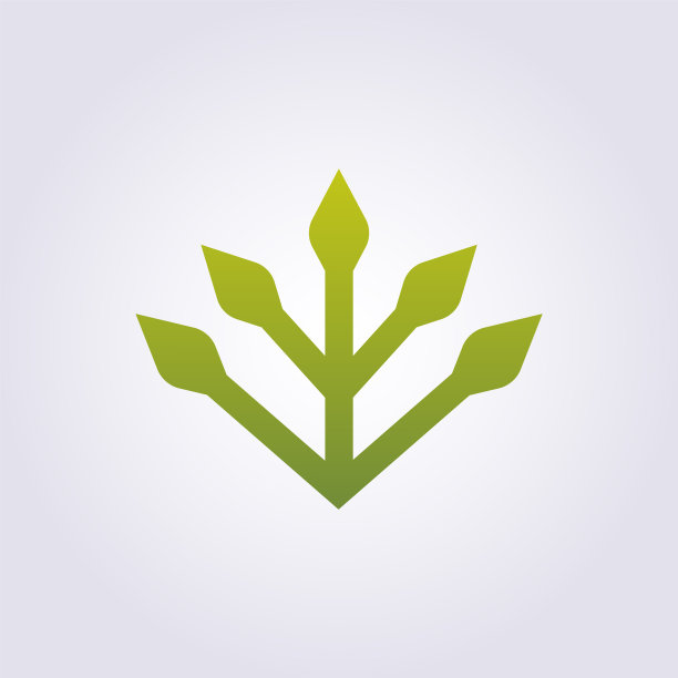 现代简单的树设计剪贴画标志图片下载