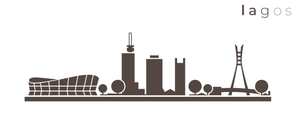 拉各斯简单单色时尚天际线图片下载