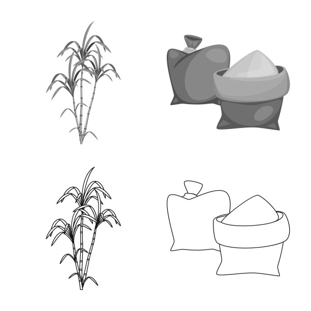 孤立对象农场和农业标志集图片下载