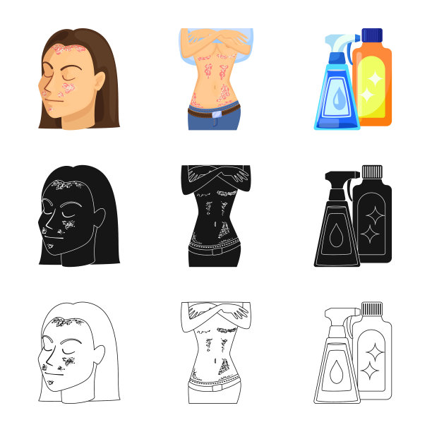 孤立物体医学和疼痛符号集图片下载