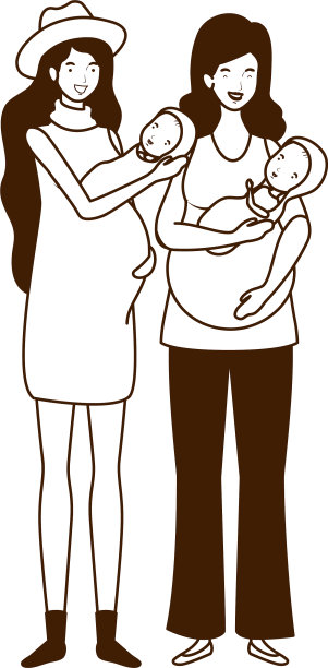 被隔离的母亲与婴儿的设计图片下载