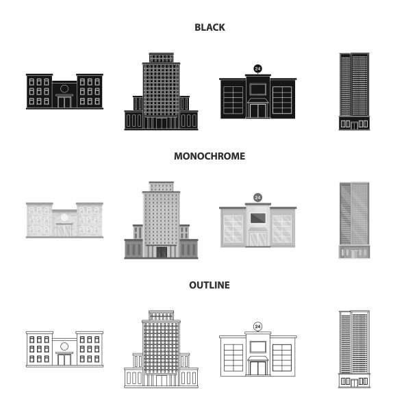 设计市政和中心图标集图片下载