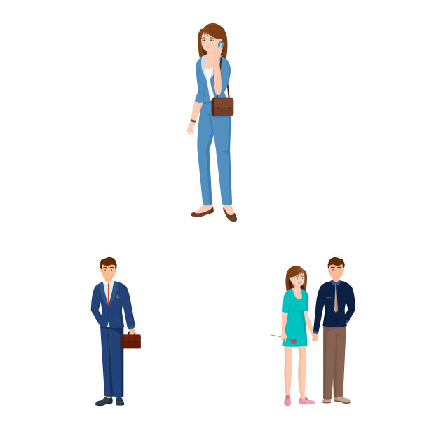 设计族与人的标志集图片下载