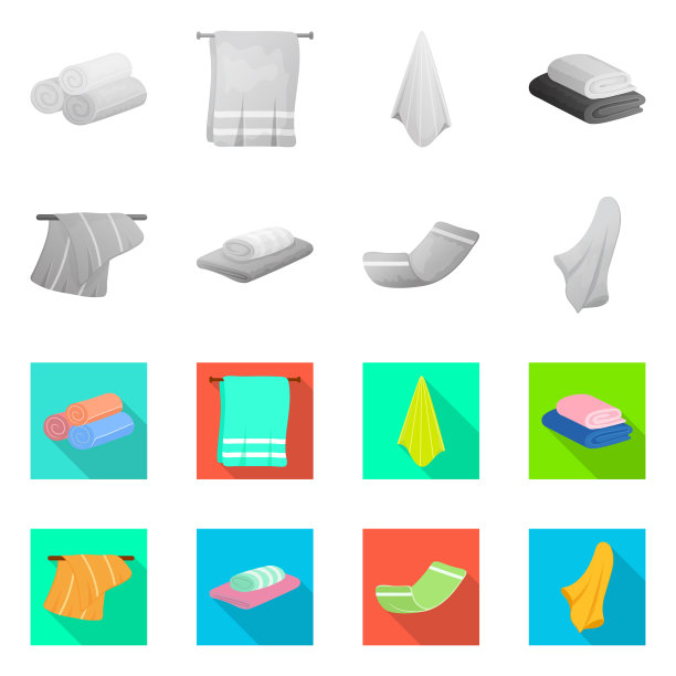 设计软而干净的标志套图片下载