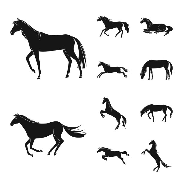 动物群和mare图标集图片下载