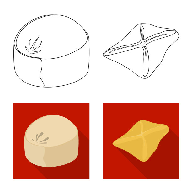 孤立对象产品和烹饪标志集图片下载