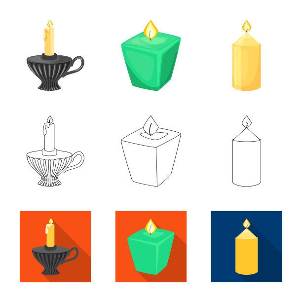 设计放松和火焰标志集图片下载