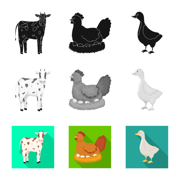 隔离物育种和厨房标志集图片下载