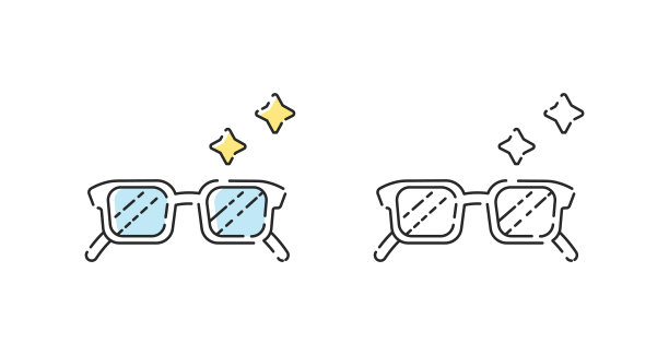 太阳镜图标线性向量。太阳镜沙滩配件标志设置在颜色和黑色。图片下载