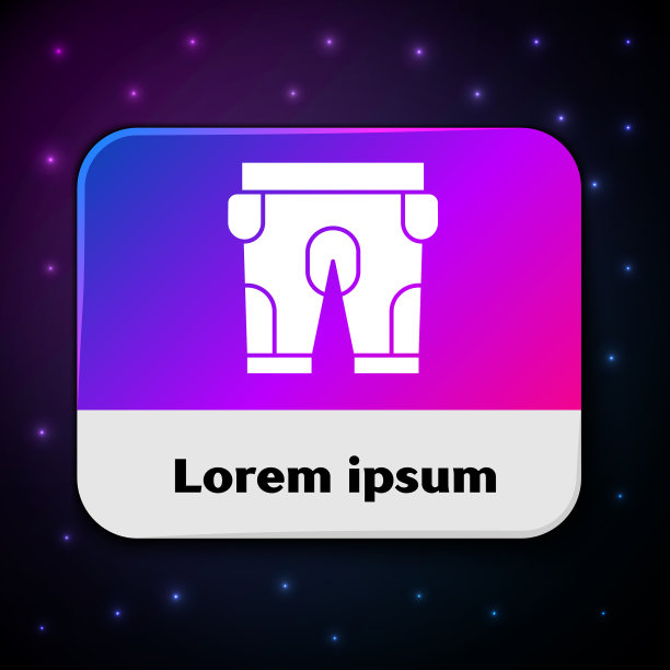 白色美国足球短裤图标孤立图片下载