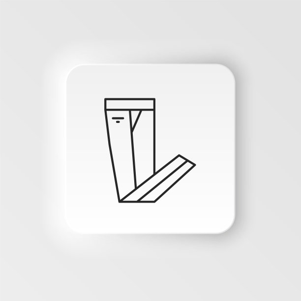 裤装，棉质裤子的标志。简单的元素插图自然概念。裤装，棉质裤子的标志。Neumorphic风格矢量图标图片下载