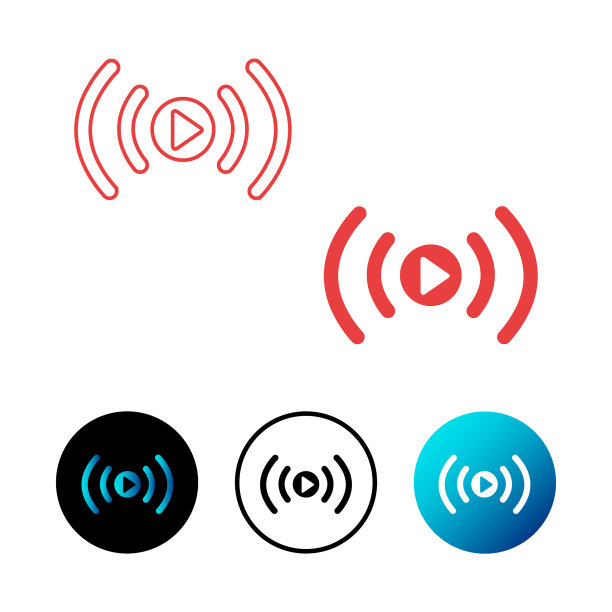 抽象流媒体图标插图图片下载