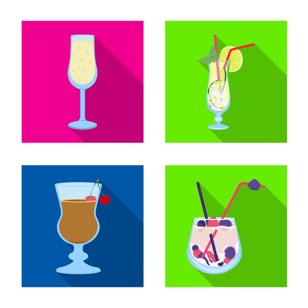 设计酒和餐厅标志集图片下载