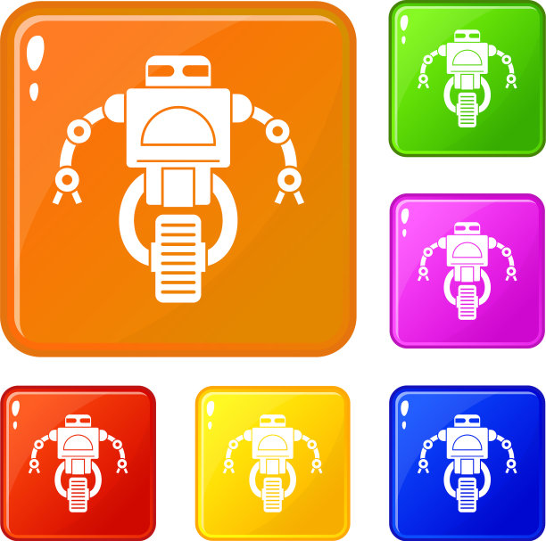 机器机器人图标设置颜色图片下载