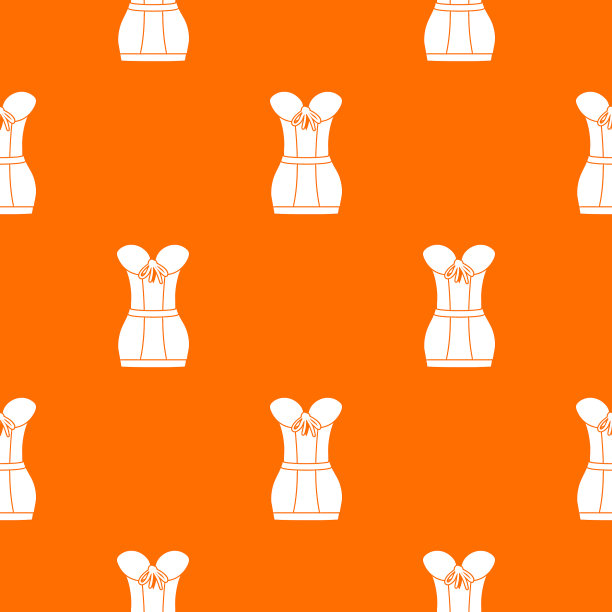 复古紧身胸衣图案橙色图片下载