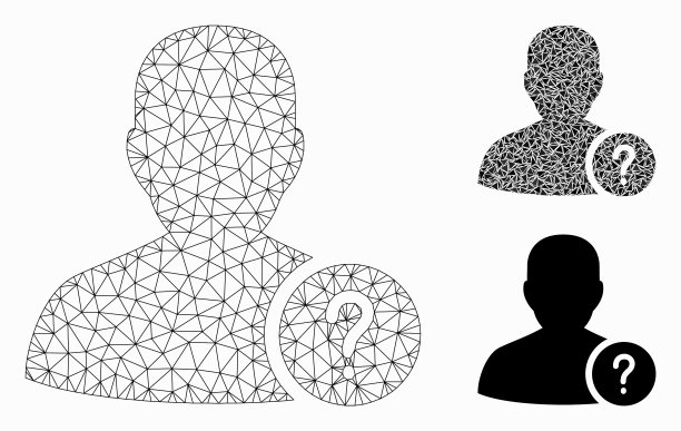 用户状态网格骨架模型和三角形图片下载