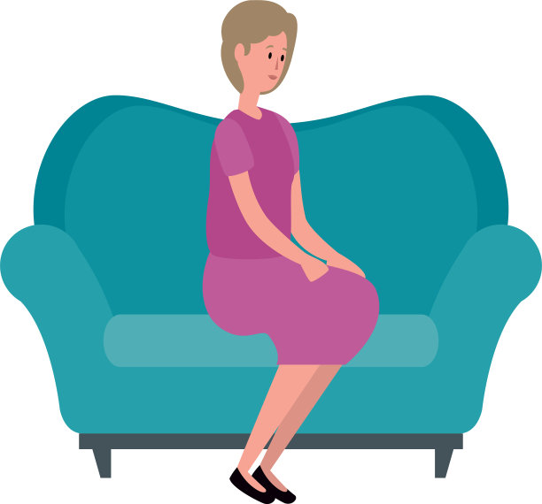 可爱的奶奶在沙发上的性格图片下载