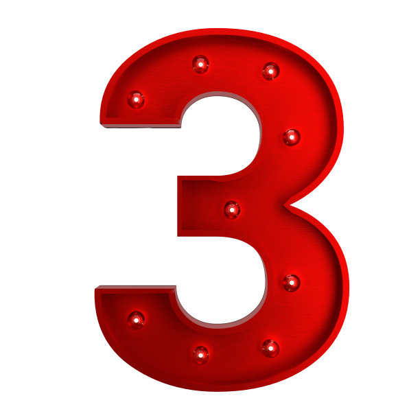 红色金属3号灯泡图片下载