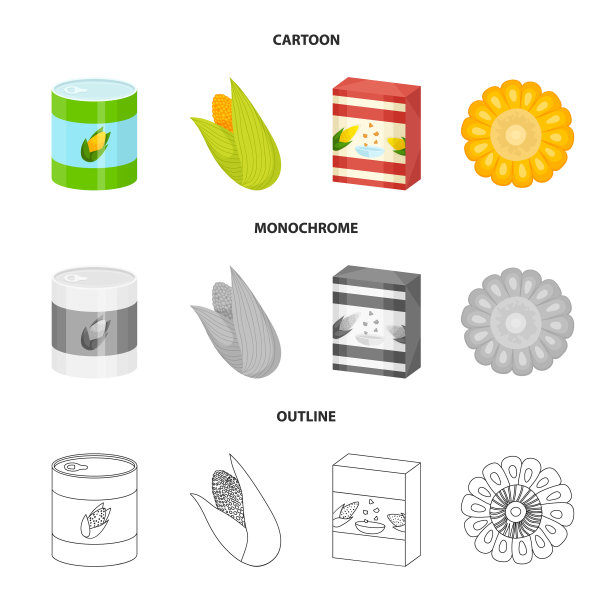 孤立的对象麦田和蔬菜标志图片下载