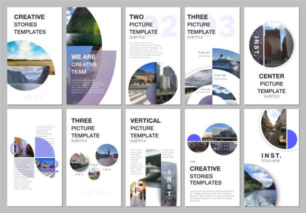 创意社交网络纵向故事设计图片下载