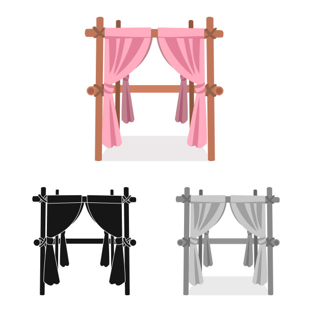 隔离物帐篷和婚礼标志套图片下载