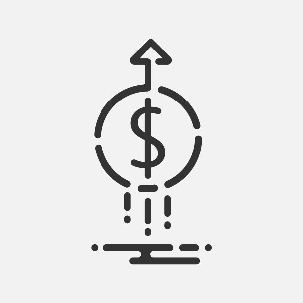 白色背景上的金融增长图标图片下载