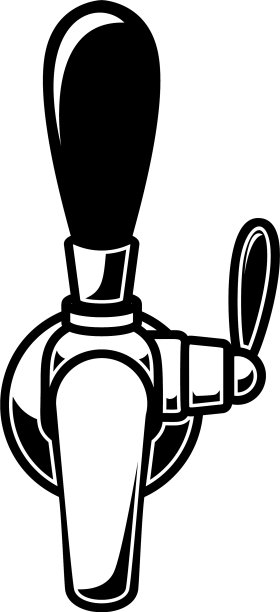 啤酒龙头设计元素的海报标志图片下载