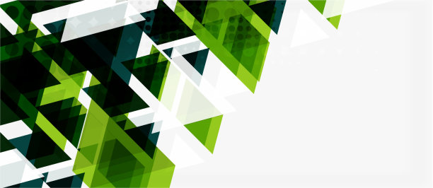 横幅上镶嵌着几何三角形的五彩图案图片下载