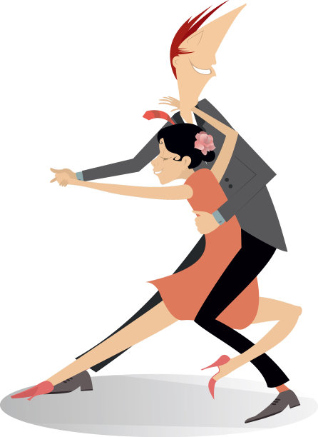 浪漫的舞蹈青年情侣图片下载