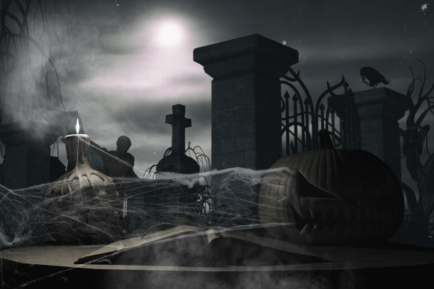 打开的绘本，展现恐怖故事图片下载