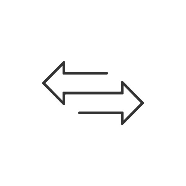 箭头向左右线上隔离图标图片下载