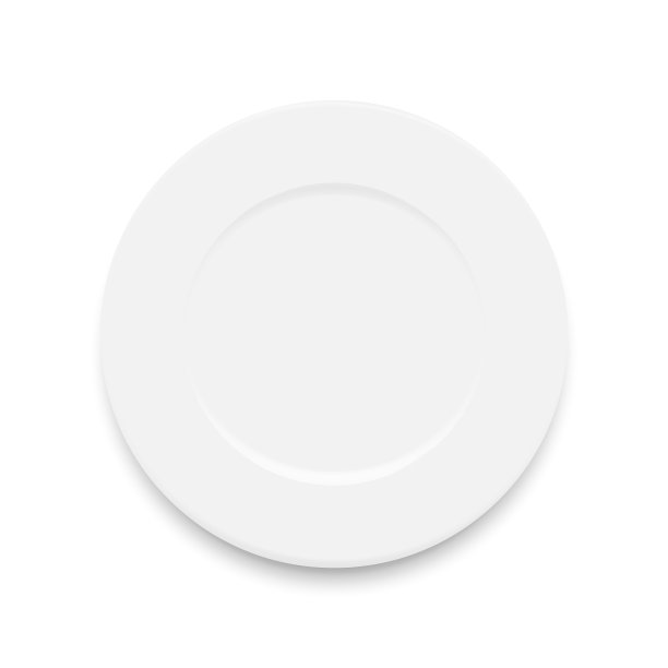空的白色盘子孤立在白色背景图片下载