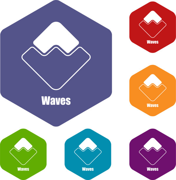 波浪图标风格简单图片下载