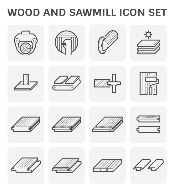 木头锯木厂图标图片下载