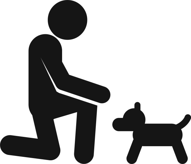 男人采用狗的图标简单的风格图片下载