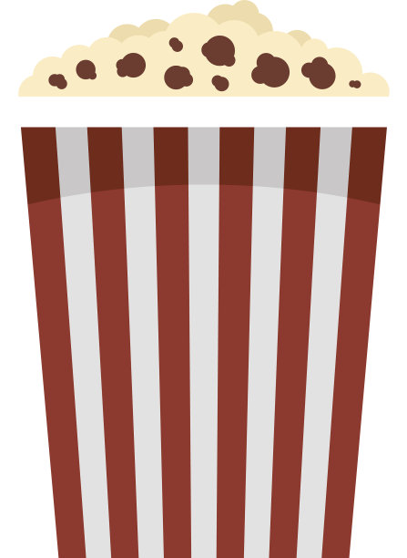 热爆米花图标平的风格图片下载