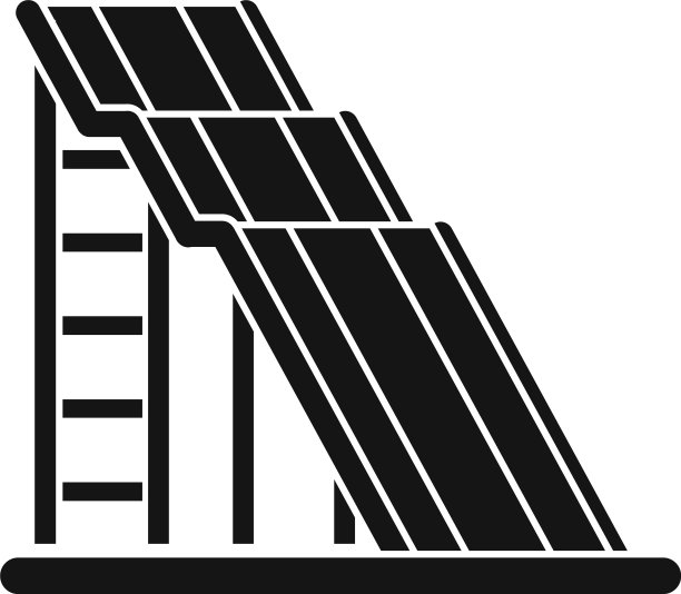 波浪水上公园滑梯图标风格简单图片下载