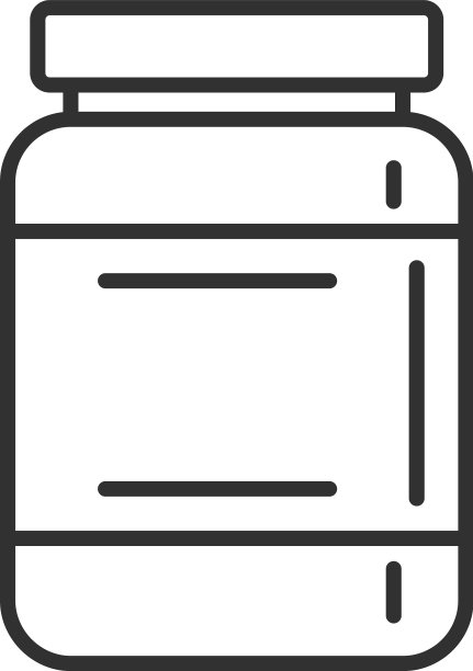 蛋白质罐图标轮廓风格图片下载