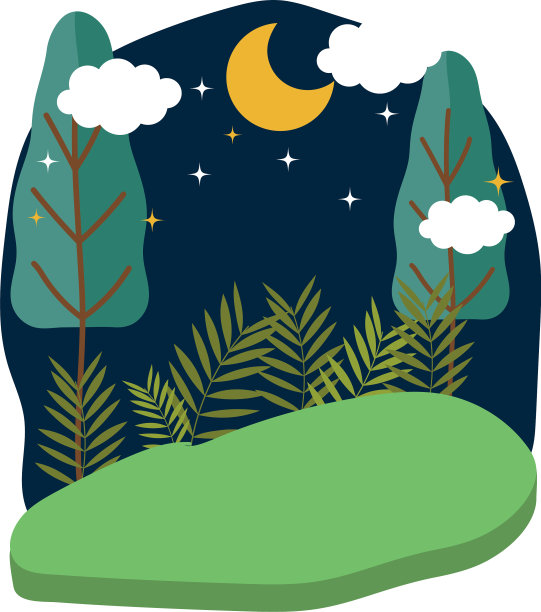 孤立抽象和季节树设计图片下载