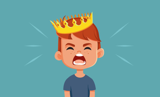 标题:蹒跚学步的男孩有一个发脾气的卡通图片下载