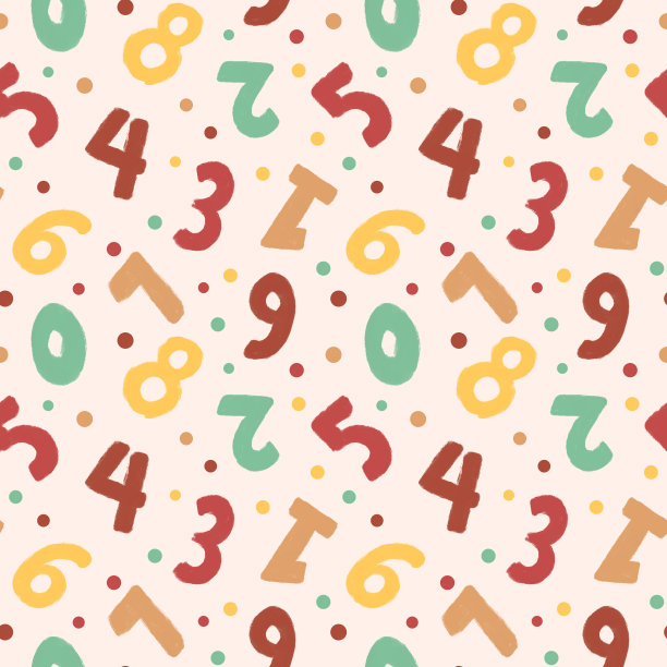 数字桃圆点图案图片下载