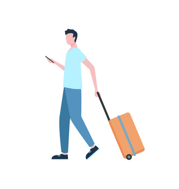 是时候带着行李和智能手机旅行了图片下载