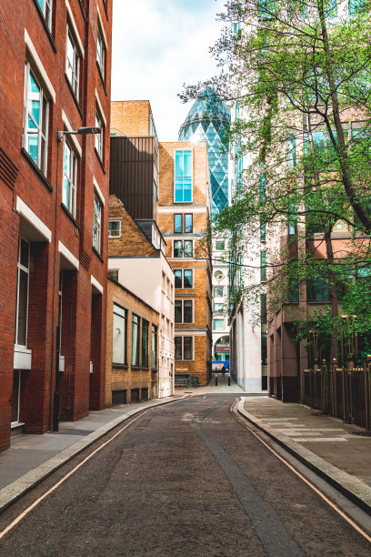 伦敦街的经典建筑墙图片下载