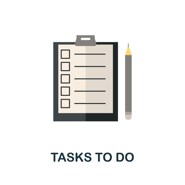 平面图标。彩色标志从生产力收集。为网页设计，信息图和更多做图标说明的创造性任务图片下载