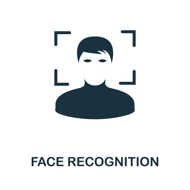 人脸识别的图标。来自技术集合的简单元素。填充单色人脸识别图标模板，信息图和横幅图片下载